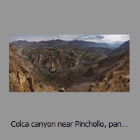 Colca canyon near Pinchollo, panorama view